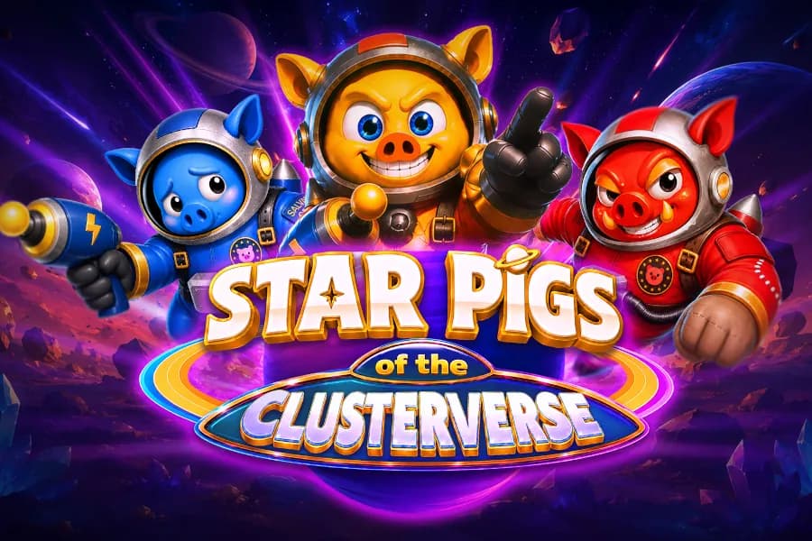 Star Pigs of the Clusterverse slot preview